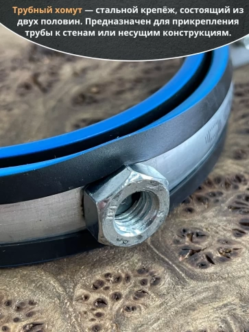 Хомут трубный М10 3 1/2 99-108 сантехнический , 5 шт. фото 4