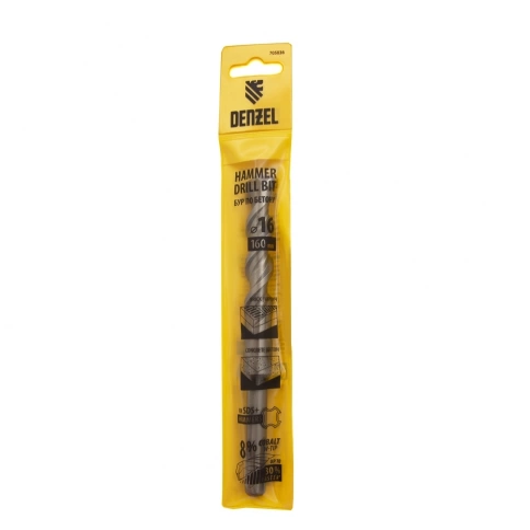 Бур по бетону Cobalt W-tip, двойная спираль, SDS-Plus, 16х160 мм Denzel  фото 5