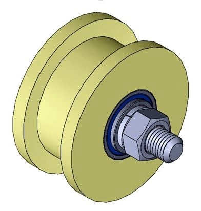 Ролик для ворот d 40 мм, под трубу 10х10,капролон 4 шт фото 6
