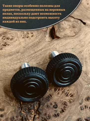 Ножка опора D32 М8х20 регулируемая мебельная круглая 4 шт фото 4
