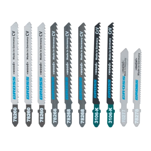 Полотна для эл.лобзика по дереву универсальные, DIY 10шт пластик.кейс Gross фото 1