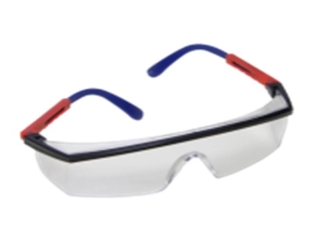 Очки защитные прозрачные с сине-красной оправой JL-D014-1 ПРОФЕССИОНАЛ фото 1