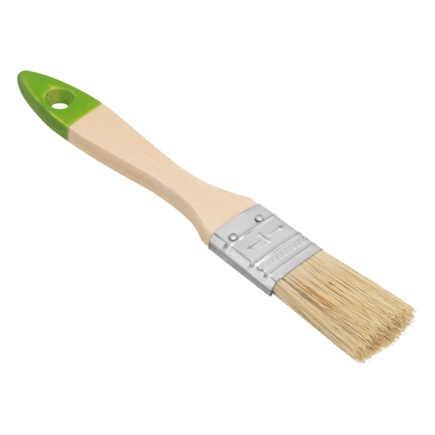 Кисть плоская натуральная щетина дер.ручка Сибртех фото 2