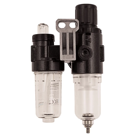 Блок подготовки воздуха регулятор-фильтр-лубрикатор FLR1500 10 бар 1500 л/мин 1/4" Denzel фото 3