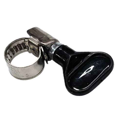 Хомут червячный с барашком 08-12 мм, нержавеющая сталь W2 фото 1