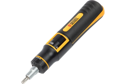 Отвертка реверсивная с револьверным механизмом, 9в1, сталь S2, Denzel фото 1