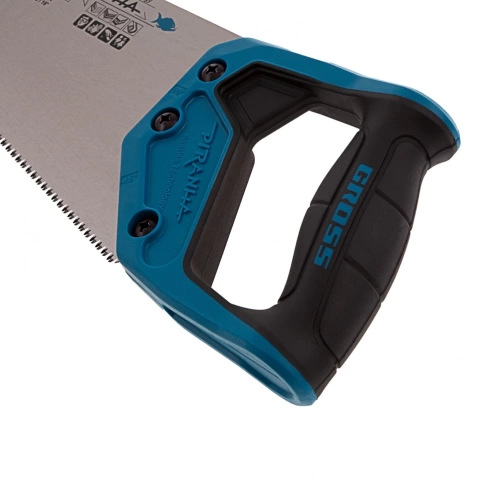 Ножовка по дереву PIRANHA, двухкомп.рук.,зуб 3D, каленый зуб, 11-12 TPI 400мм Gross фото 3