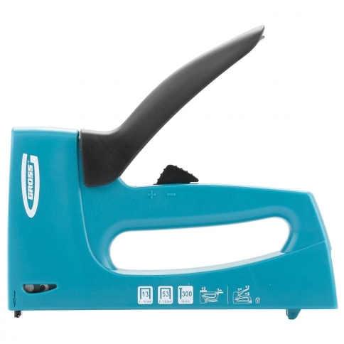 Степлер мебельный универсальный,пластиковый корпус,тип скобы 36,53,300,500. 8-14 мм Gross фото 1