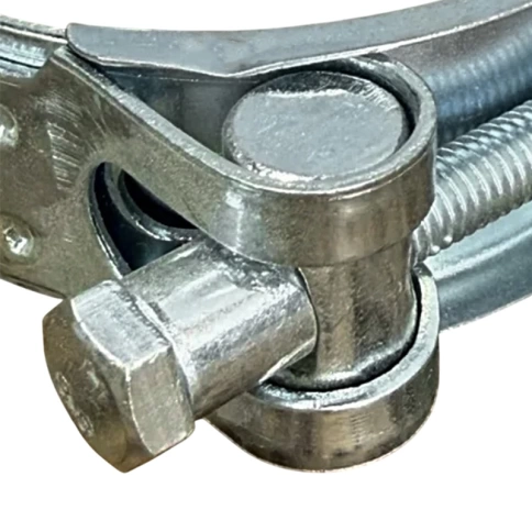 Хомут одноболтовый силовой 175-187 мм, оцинкованный фото 2