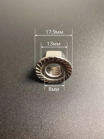 Гайка с фланцем М8 ОЦ DIN 6923 фото 9