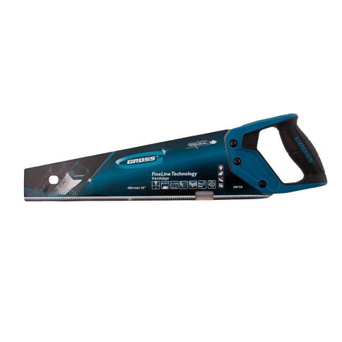 Ножовка по дереву PIRANHA, двухкомп.рук.,зуб 3D, каленый зуб, 11-12 TPI 400мм Gross фото 1