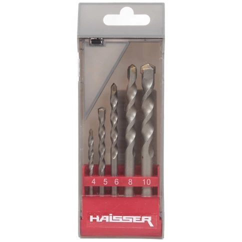 Набор сверл по бетону, камню, кирпичу 4х70,5х85,6х100,8х110,10х110 мм фото 1