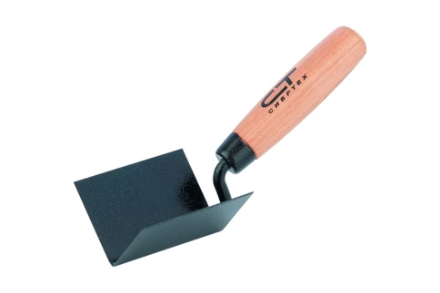 Кельма угловая стальная, д/внутр.углов, буковая ручка 80х60х60 мм Сибртех фото 1