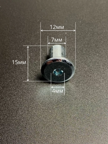 Мебельная гайка Эриксона М5 с полукруглой головкой, 10 шт. фото 3