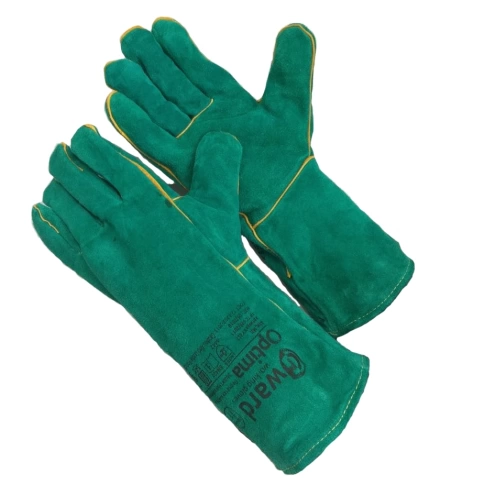 Краги из спилка GWARD Optima Zima р.11 XXL зеленые, утепл.искусст.мех. фото 1
