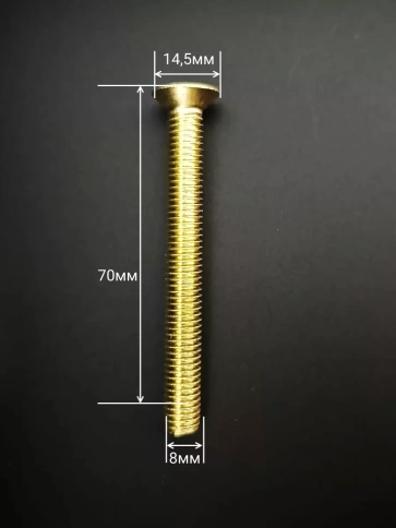 Винт 8х70 латунный потайной DIN965,10 шт фото 2