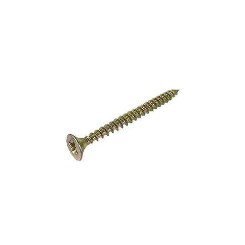 Шуруп саморез потайной для дерева 4х50 мм, желтый цинк, 1 кг/конт фото 1