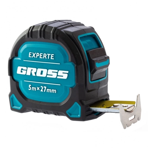 Рулетка Experte двухкомп.корп.,магнит.двухстор.разм.,нейлон 5м х27 мм Gross фото 1