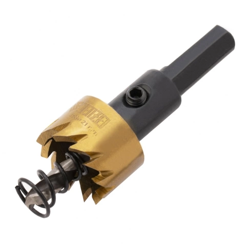 Коронка по металлу HSS 28 мм нитридтитановое покрытие Denzel фото 1