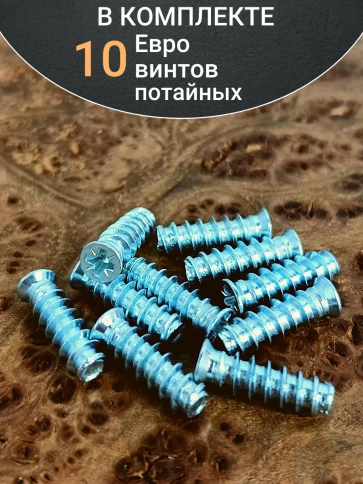 Евро винт потайной 6,3х16 мм ОЦ, 10 шт. фото 4