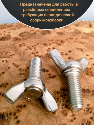 Винт-барашек М10х40 мм ,нержавеющая сталь DIN 316 (2 шт.) фото 3