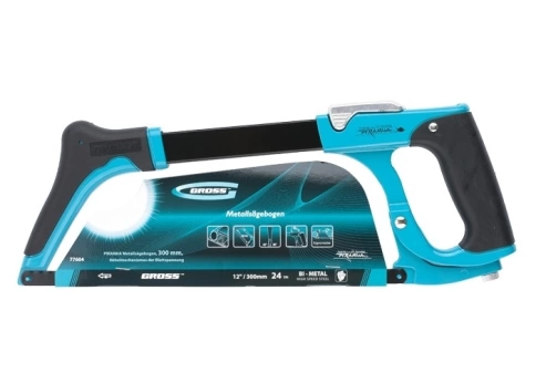 Ножовка по металлу PIRANHA, 300мм рычажный механизм натяжения полотна Gross фото 1