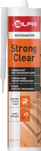 Клей монтажный SilFIX Strong Clear 290 мл прозр.универс фото 1