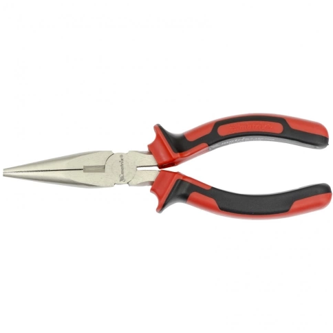 Длинногубцы NICKEL, прямые никелированные, двухкомпонентные рукоятки 160 мм Matrix фото 1