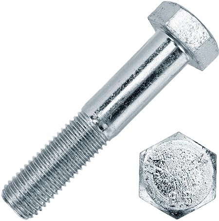 Болт 22х100 мм класс прочности 8.8 DIN 931 неполная резьба, оцинкованный фото 2