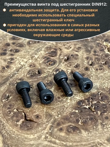 Винт высокопрочный ПР М2х6 мм к.п.12.9 черный DIN912, 20 шт. фото 4