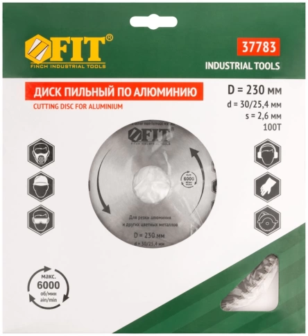 Диск пильный для циркуляр.пил по алюминию 230х30/25,4х100Т фото 2