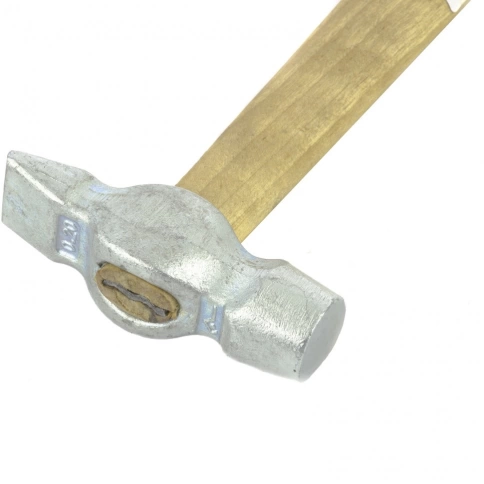 Молоток слесарный, круглый боек, деревянная рукоятка 200гр фото 2
