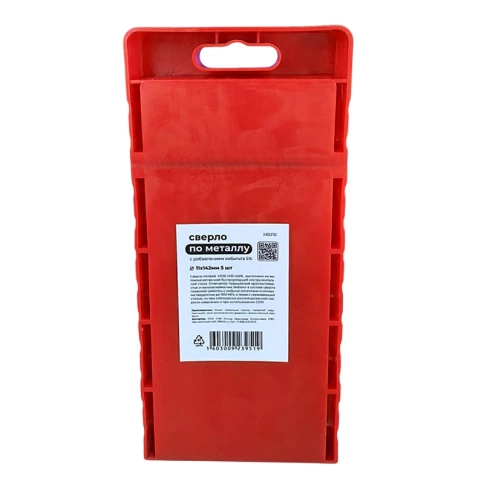 Сверло по металлу с кобальтом 5% P6M5K5 11,0 мм HIMBOLT 5 шт.пластиковый бокс фото 2