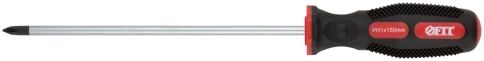 Отвертка Универсал, CrV сталь, прорезиненная ручка, Профи 5х150 мм РН1 фото 1