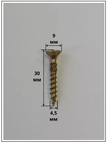 Саморез по дереву потайной Torx 4,5х30 ЖЦ, 50 шт. фото 2