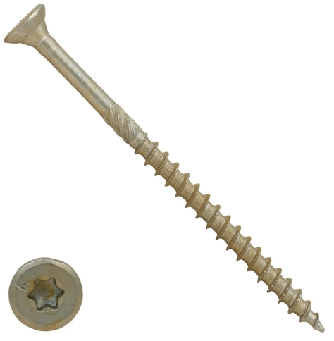 Саморез по дереву потайной Torx 4,5х40 ЖЦ, 20 шт. фото 4