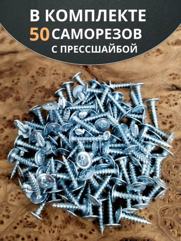 Саморез с прессшайбой 4,2х25 острый ОЦ, 50 шт. фото 4
