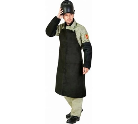 Фартук спилковый черный фото 2