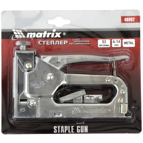 Степлер мебельный регулируемый,тип скобы 53, 4-14 мм Matrix фото 2