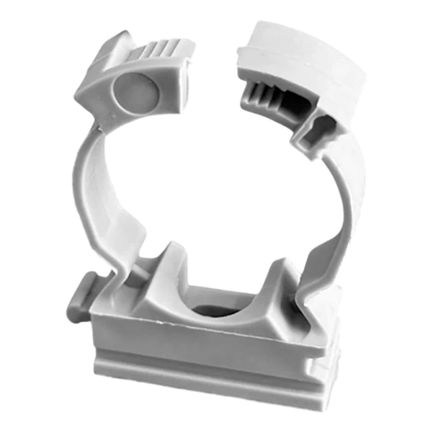 Крепеж-клипса для трубы с замком d25 мм фото 1