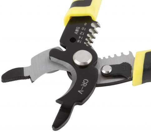 Кабелерез CrV со съемником изоляции 1,3-3,2 мм, встроенные плоскогубцы, 200 мм фото 3