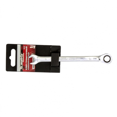 Ключ комбинир.трещоточный зеркальный хром CrV Matrix фото 40