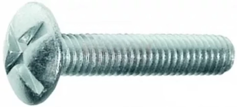 Винт с полукруглой увеличенной головкой и крестообразным шлицем 6х35 Оцинкованный фото 1