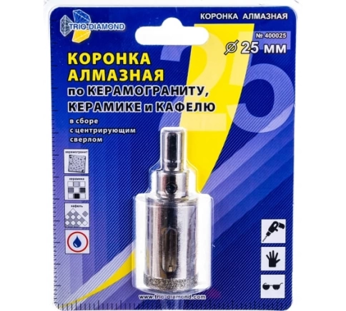 Коронка по керамике и кафелю, алмазная с центрир.сверлом  фото 39